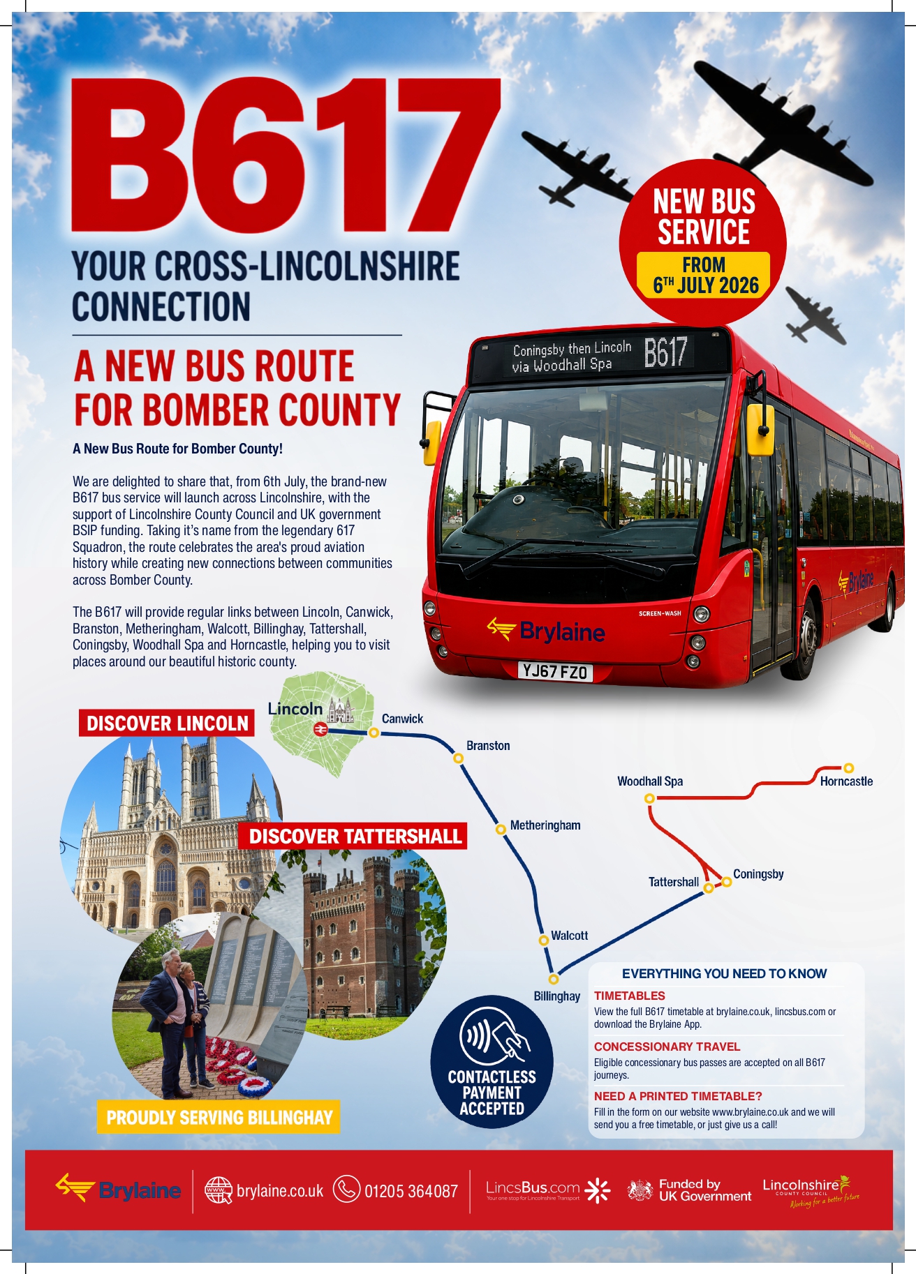 Poster for Brylaine Bus B617 service